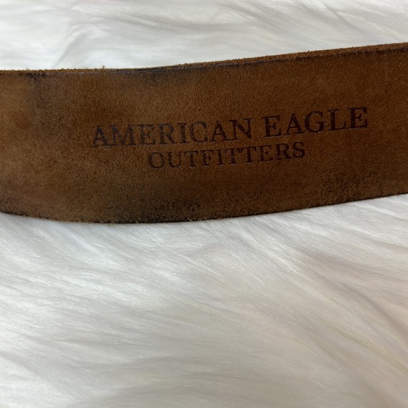 Men’s American Eagle Brown Leather Belt Size 32-34 - Picture 3 of 9